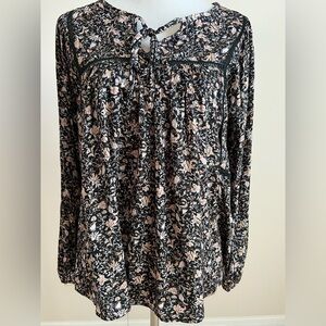 Mystree Floral Long Sleeve Blouse